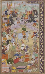 The Emperor Akbar Hunts at Sanganer on His Way to Gujarat